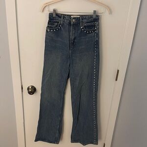 Reformation Cary High Ride Studded Jeans
